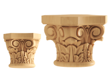 سرستون منبت چوبی روتاری B300، منبت احتشام ، سرستون منبت