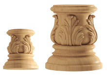 سرستون منبت چوبی روتاری B301، منبت احتشام ، سرستون منبت