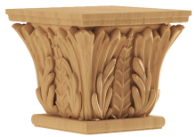 سرستون منبت چوبی روتاری B305 ، منبت احتشام ، سرستون منبت